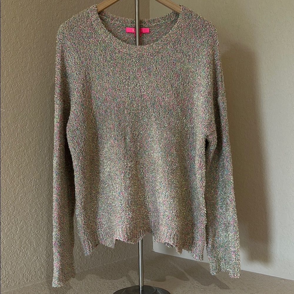 NWT Lilly Pulitzer Nuala Metallic Rainbow Knit Sweater